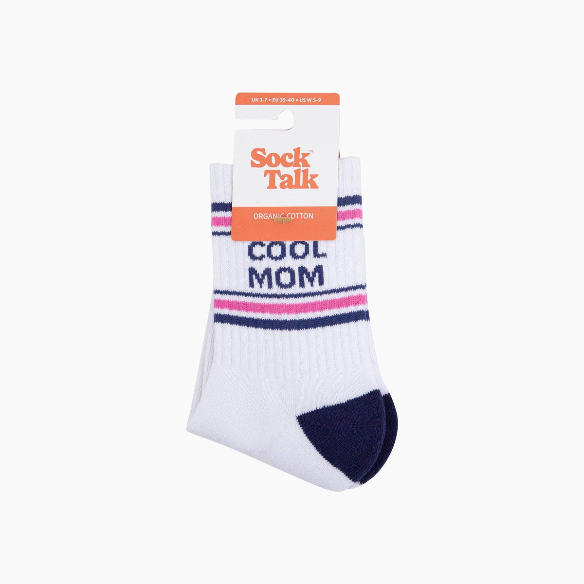 Cool Mom Organic Cotton Sports Socks in White