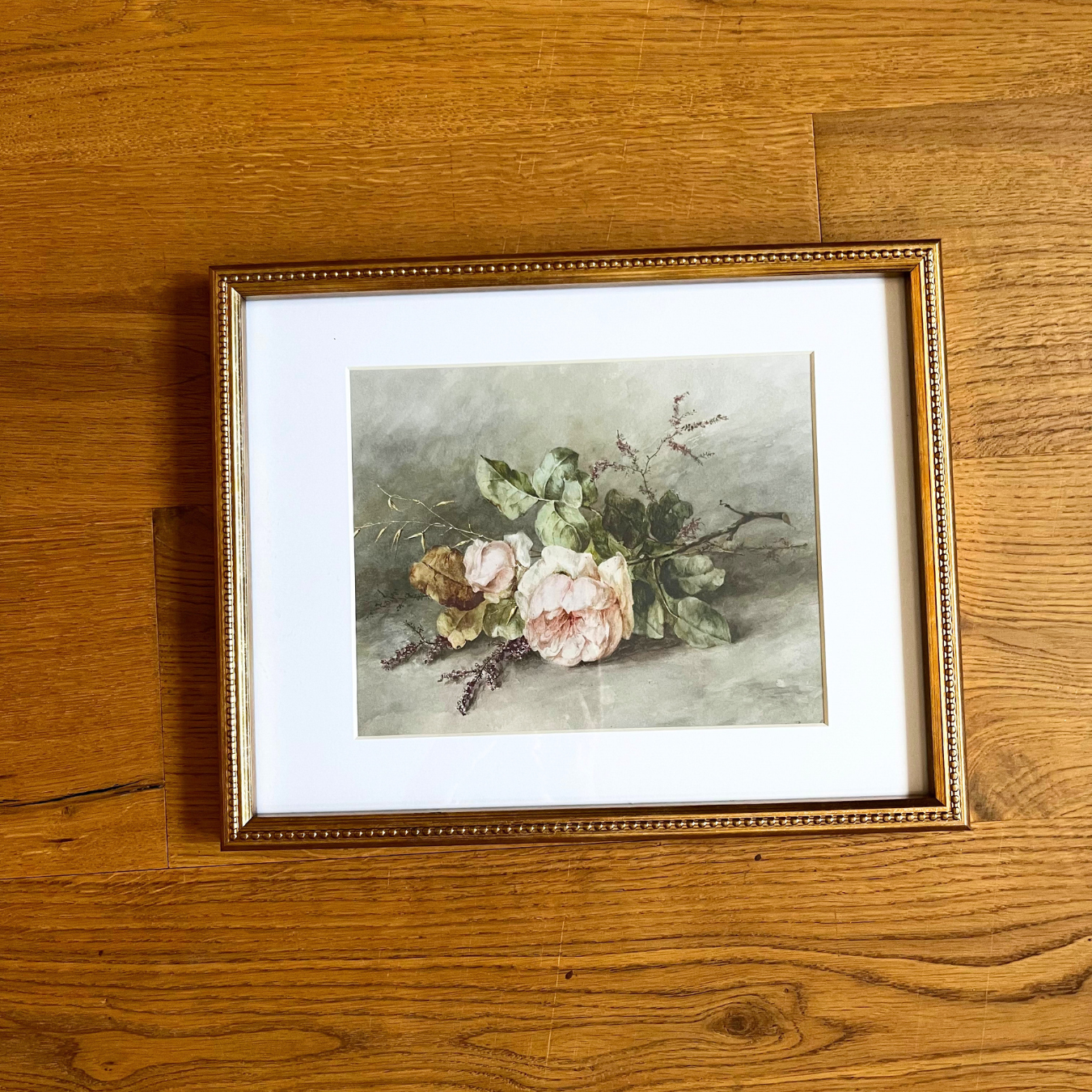 Antique Rose Flowers Still Life - Vintage DIN A4 Print