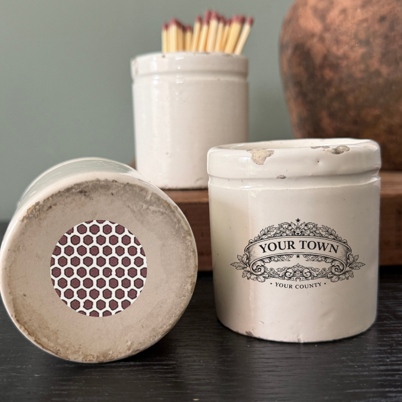 Vintage Village Match Pot