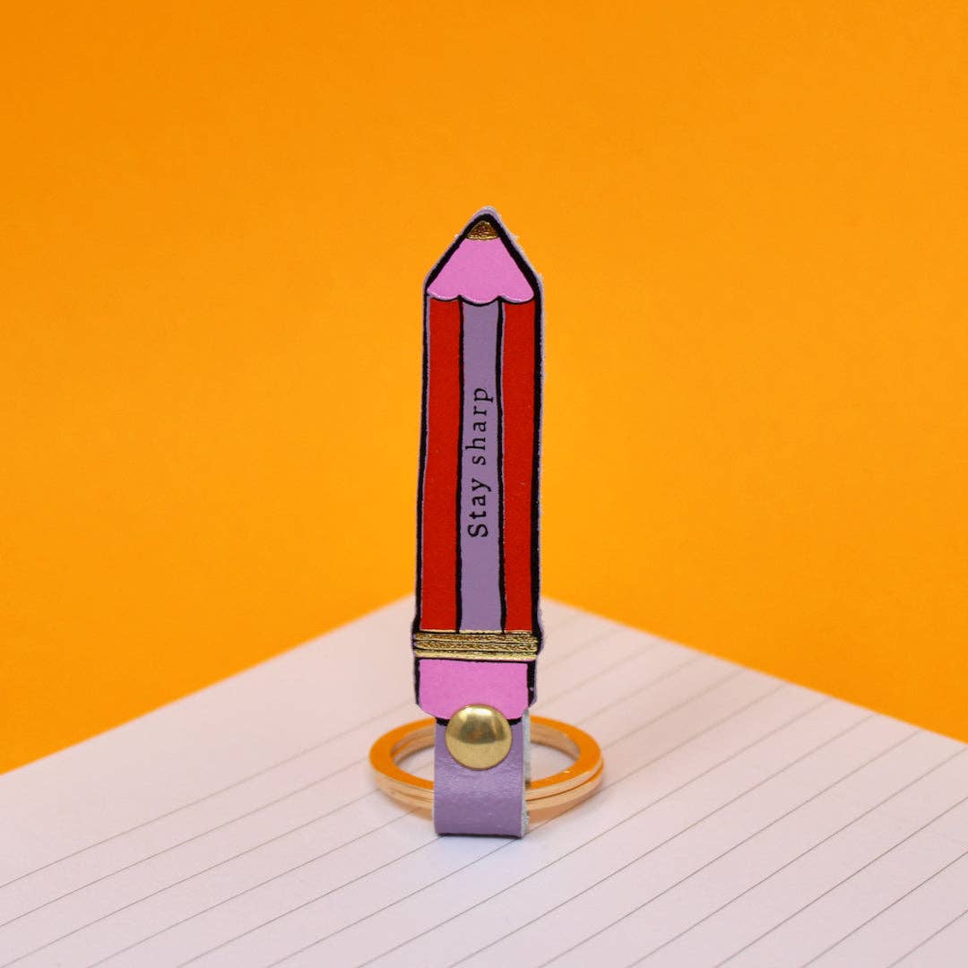 Leather Pencil Keyring