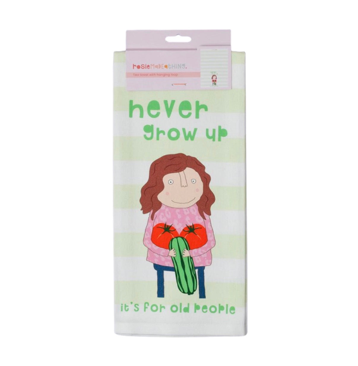 Never Grow Up Tea Towel