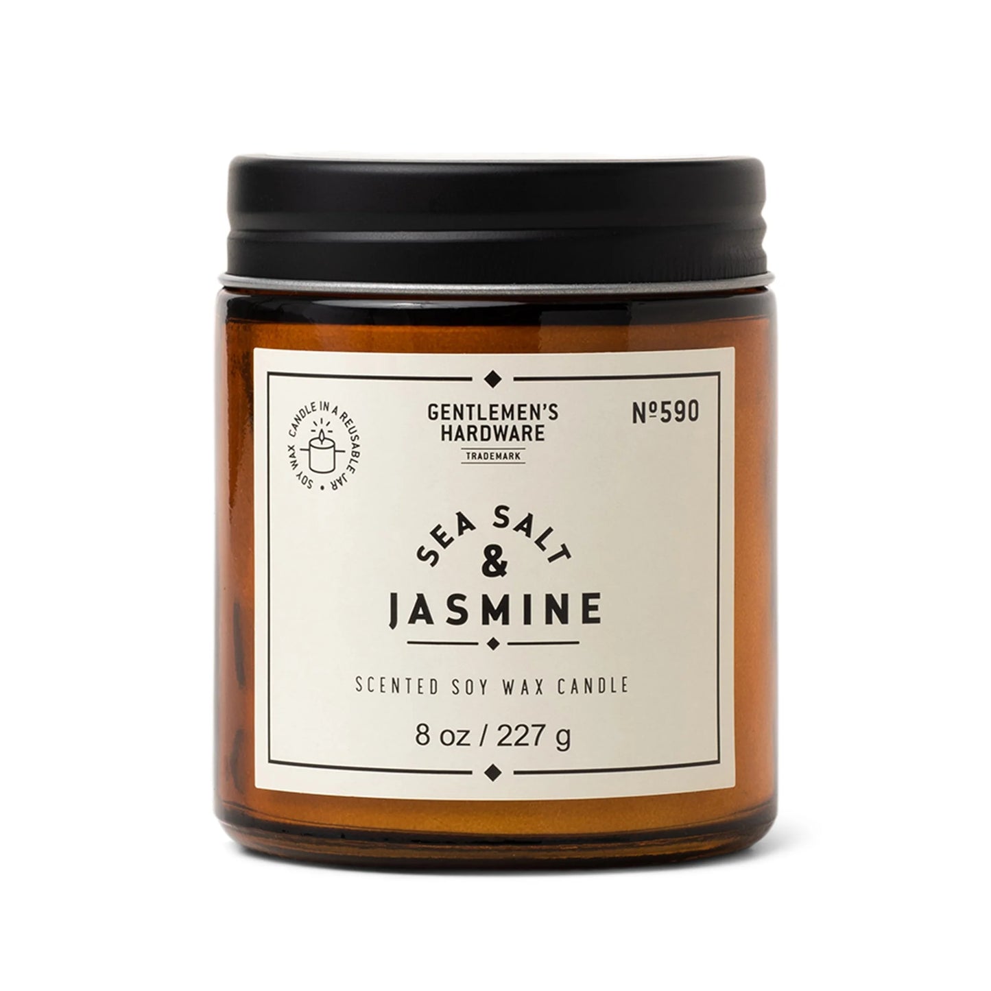 Sea Salt & Jasmine Wax Candle