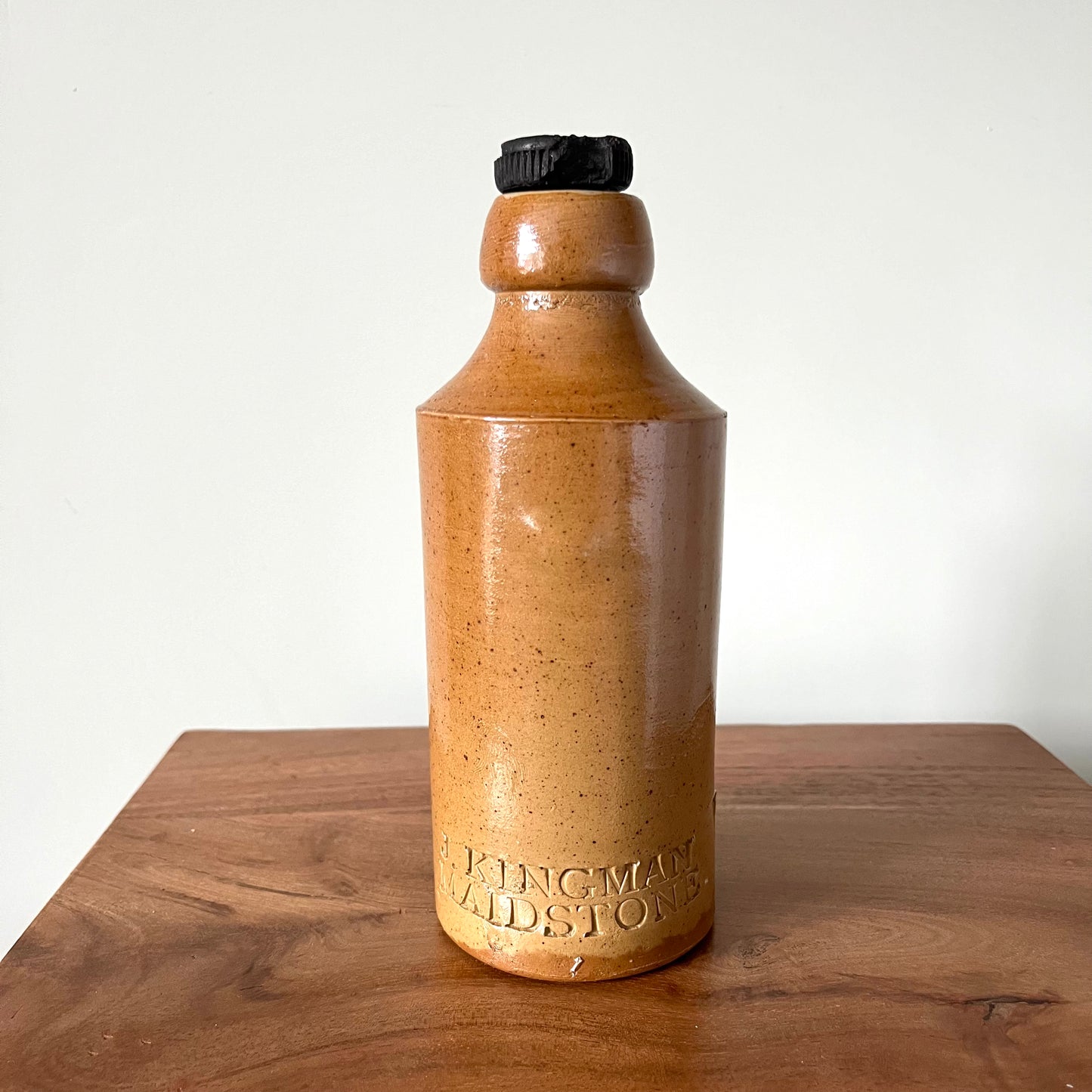 VICTORIAN STONEWARE BOTTLE BY J. KINGSMAN MAIDSTONE KENT