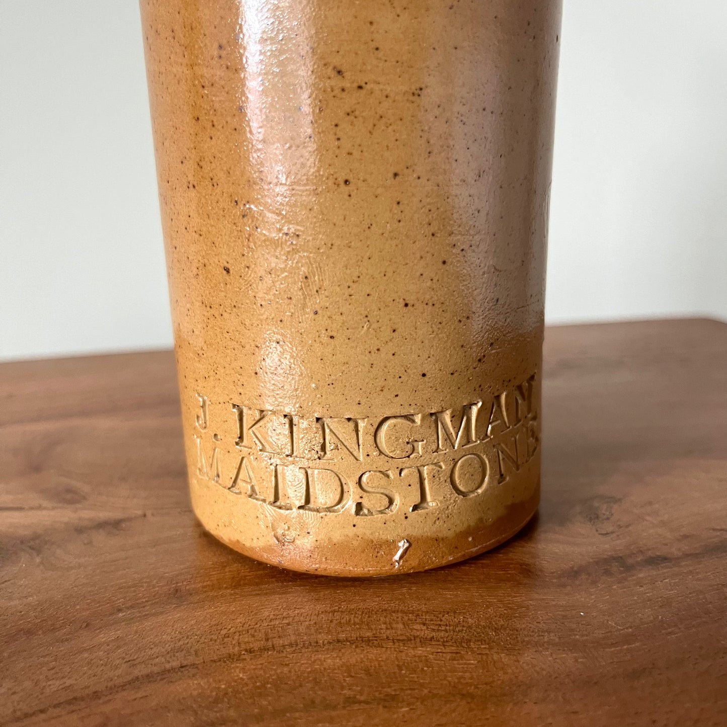 VICTORIAN STONEWARE BOTTLE BY J. KINGSMAN MAIDSTONE KENT