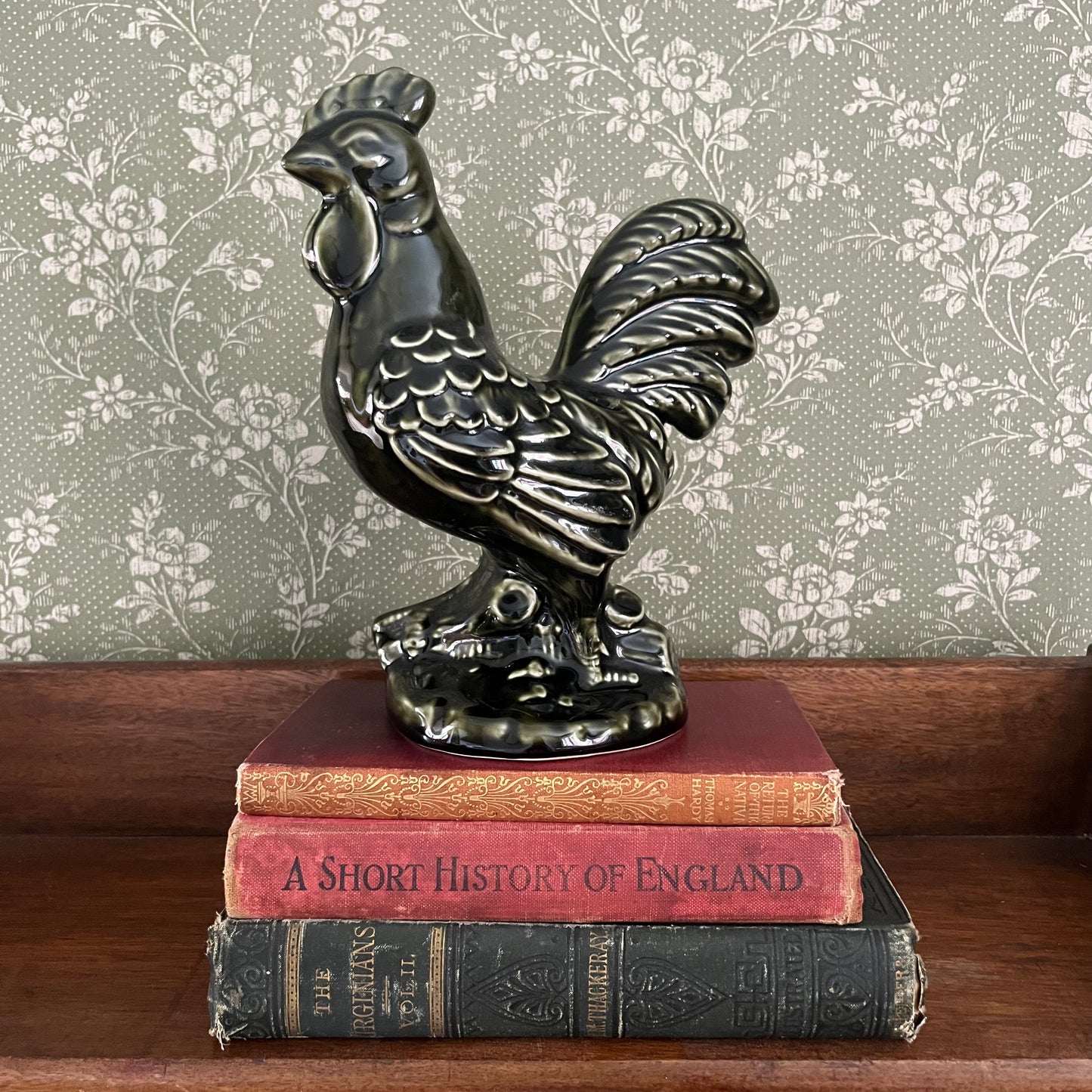 Vintage Dartmouth Pottery Green Cockeral Rooster