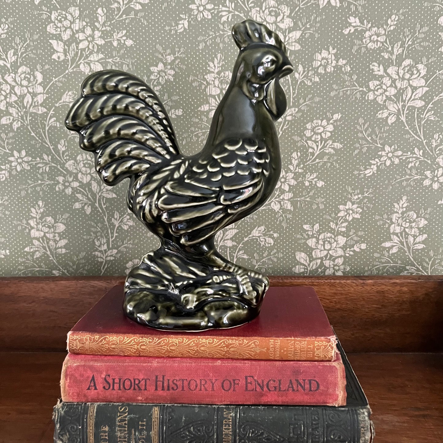 Vintage Dartmouth Pottery Green Cockeral Rooster