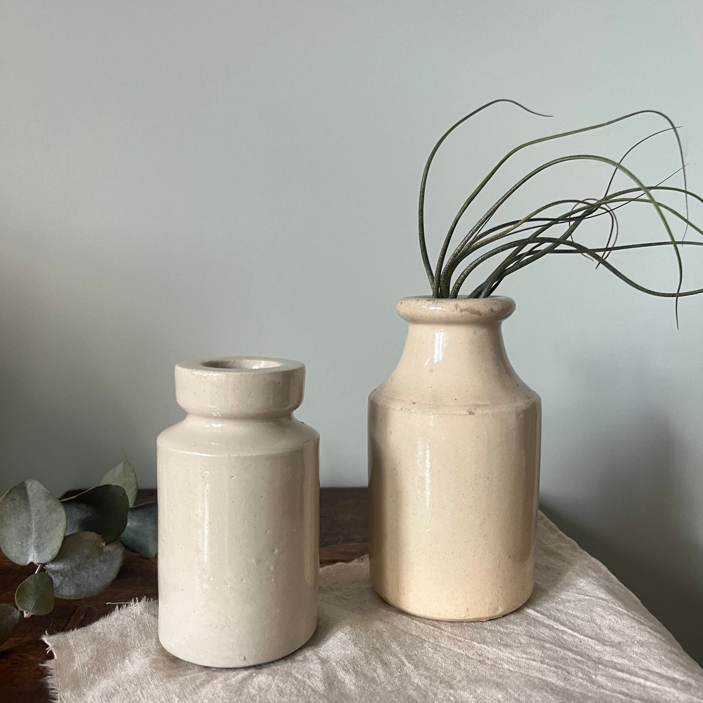Pair of Victorian White Bottles