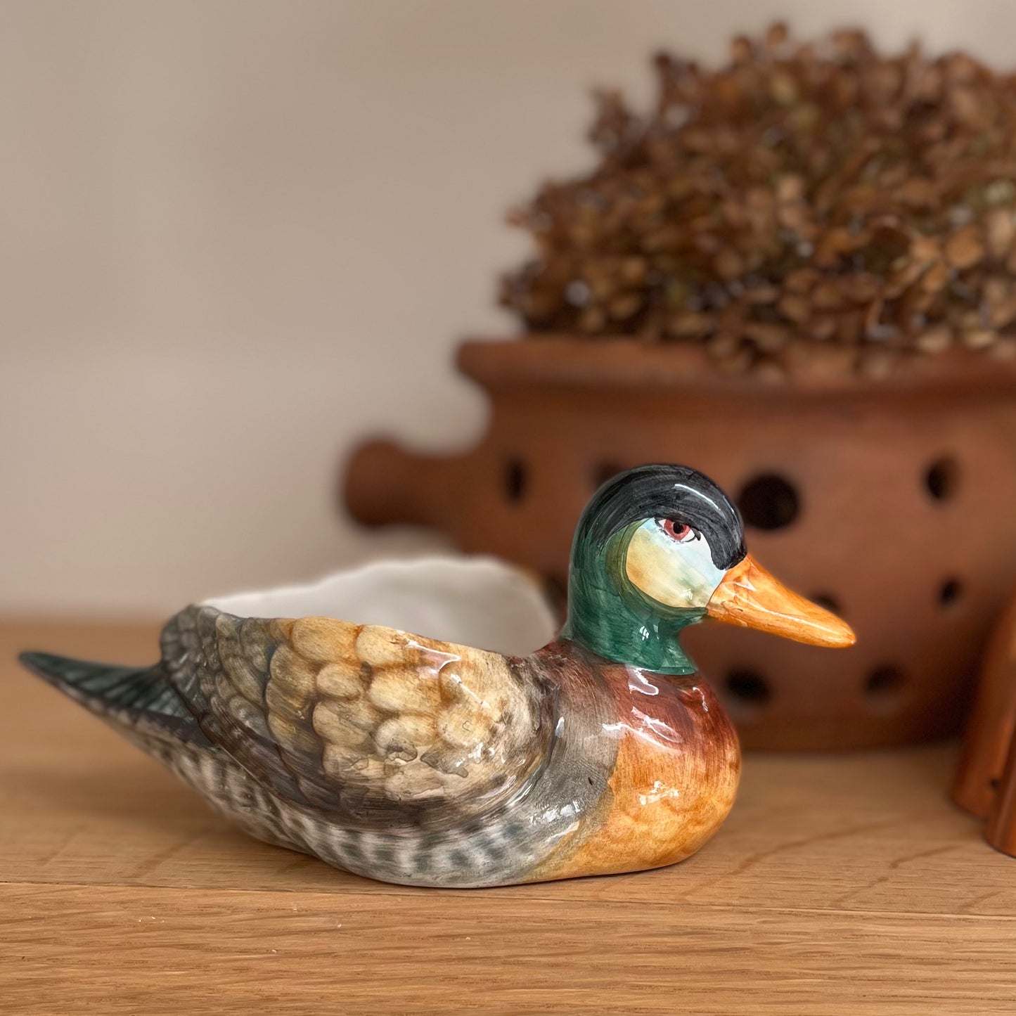 Mini Ceramic Duck Planter