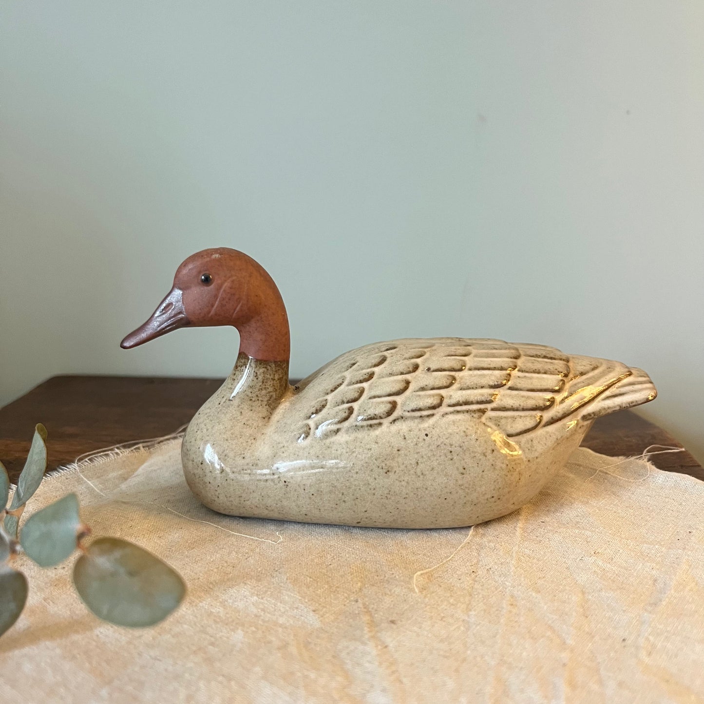 Porcelain Goose Figurine
