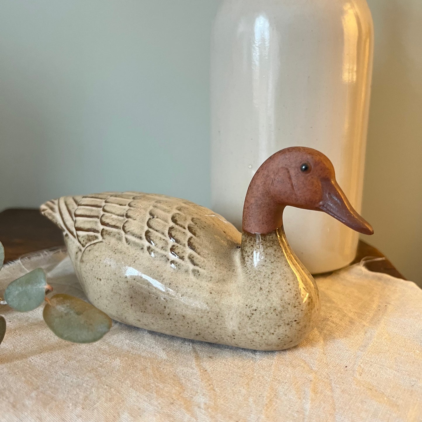 Porcelain Goose Figurine