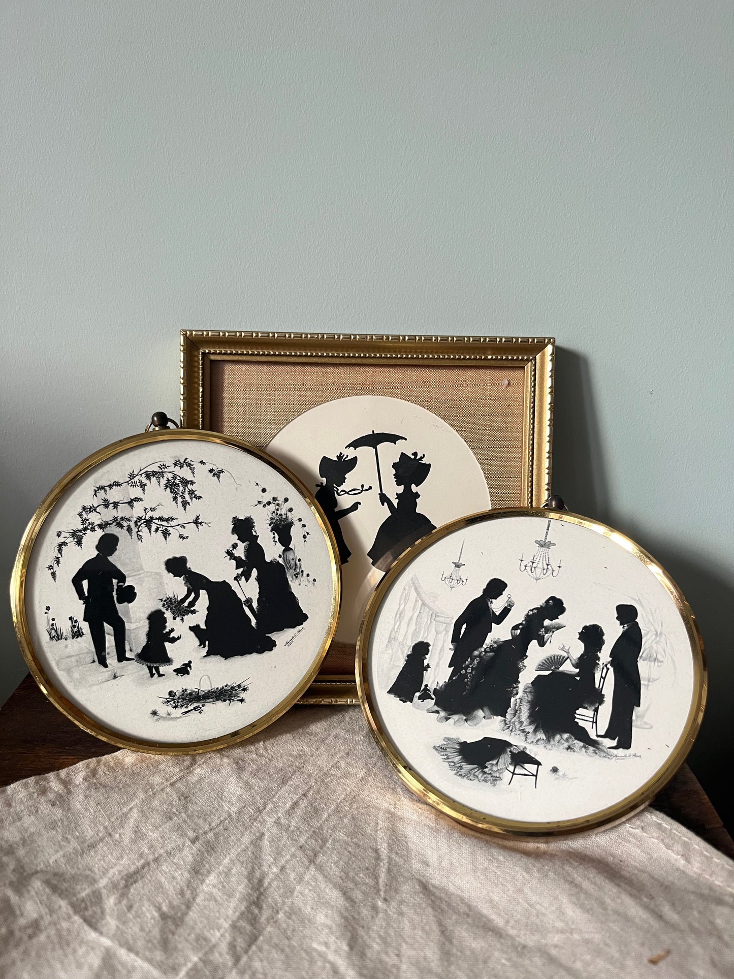 Set of 3 Vintage Silhouette Pictures