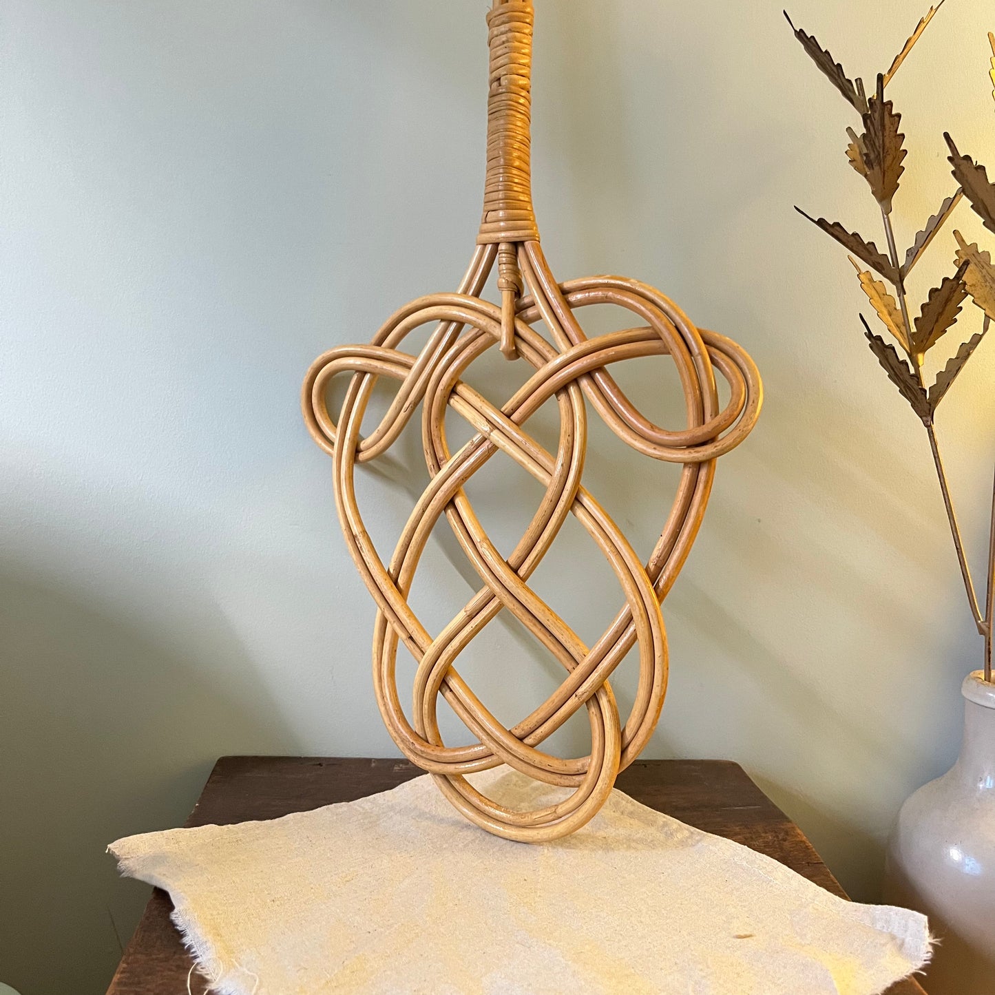 Vintage Woven Wicker Carpet Beater