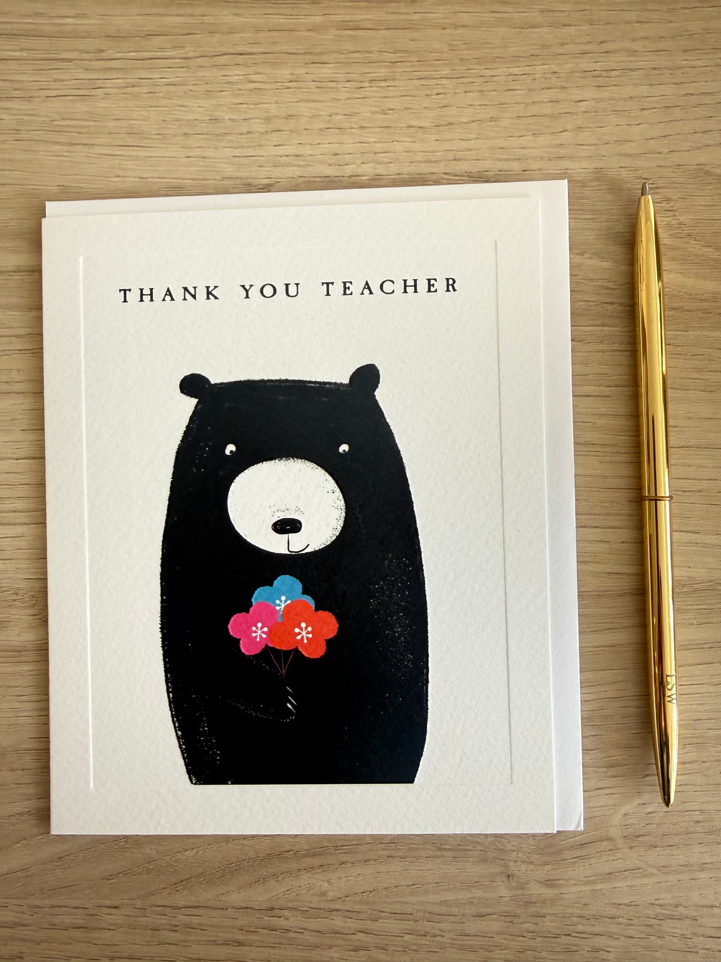 Teacher Thank You Card Bear