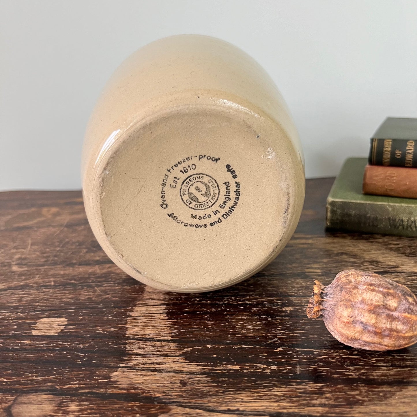 Vintage Stoneware Whiskey Jug with Cork - Pearson's of Chesterfield