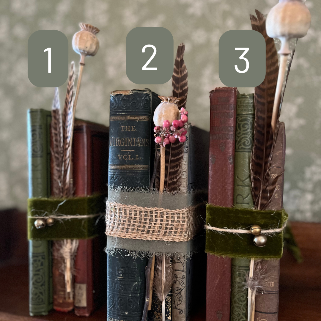 Vintage Book Set - Autumnal Decor
