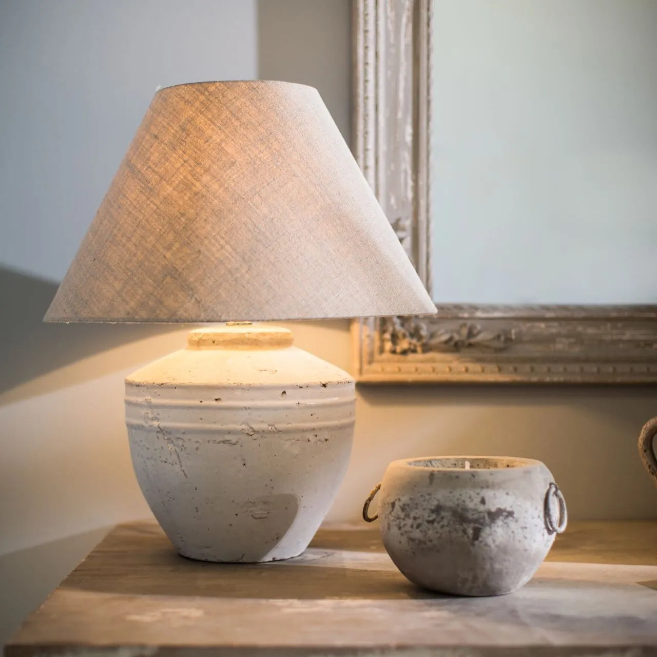 Rustic Stone Candle (Indoor/Outdoor)