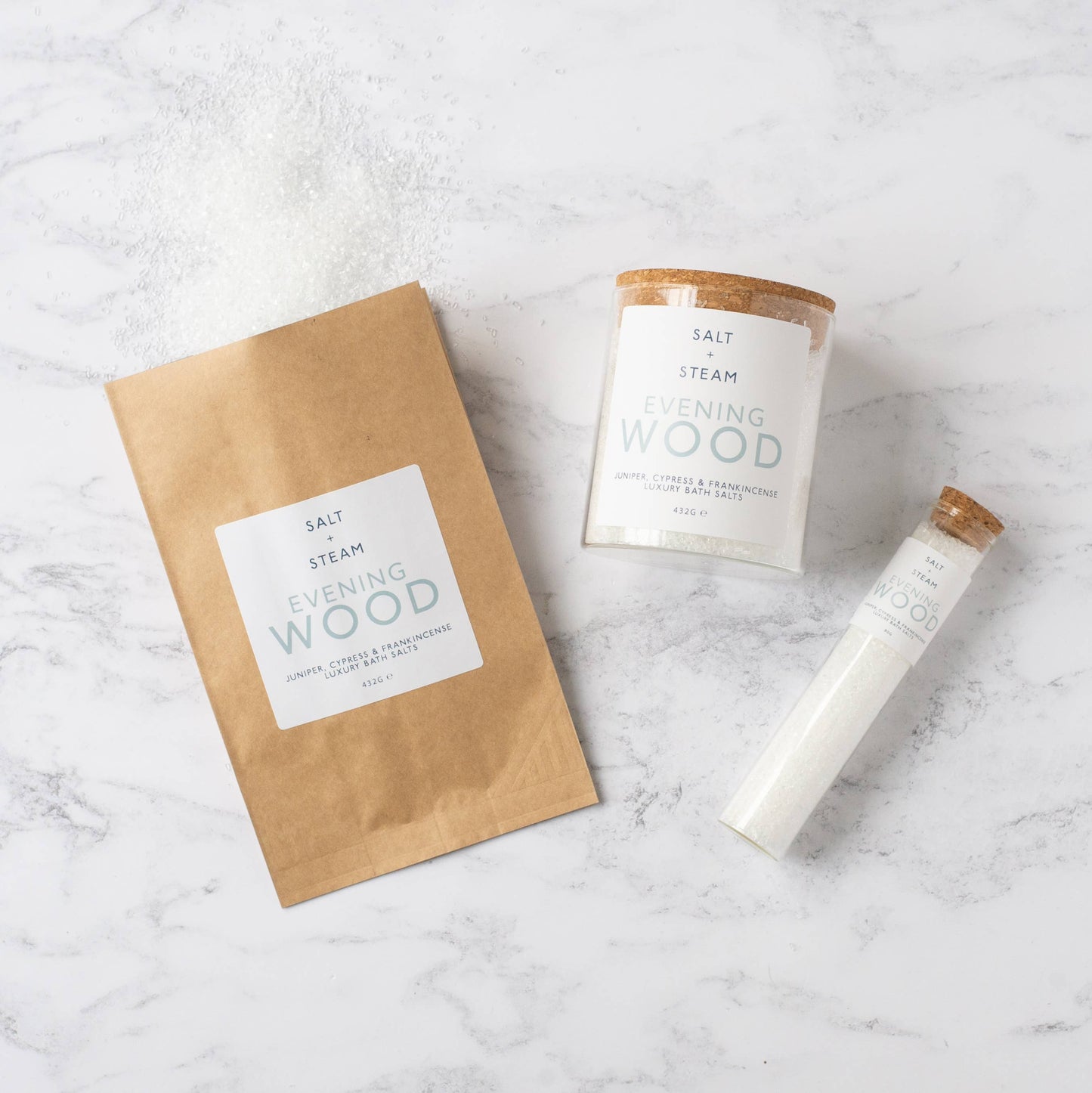 Evening Wood - Juniper & Cypress Bath Salts 80g & 432g