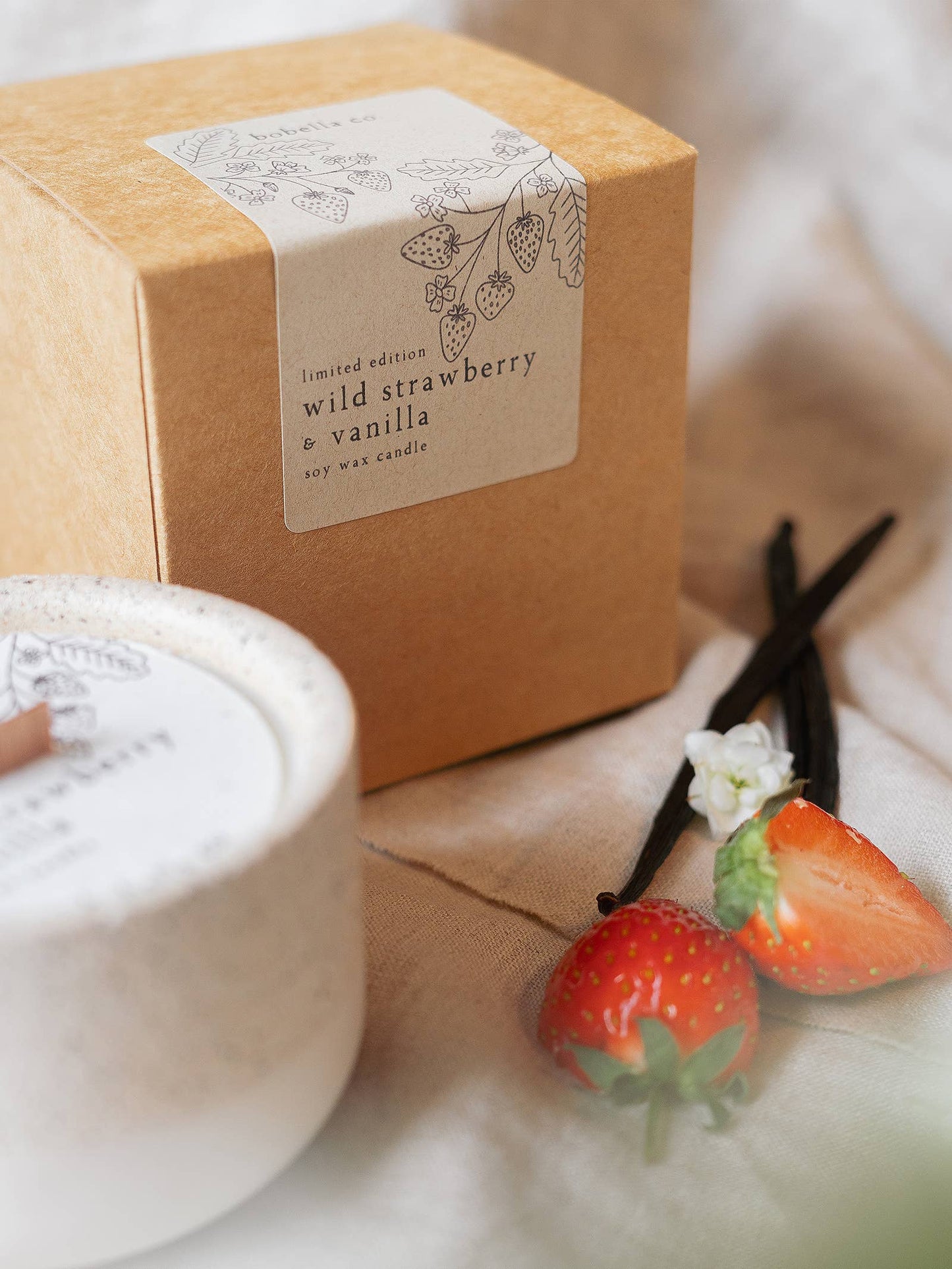 Wild Strawberry & Vanilla Soy Wax Candle - Limited Edition