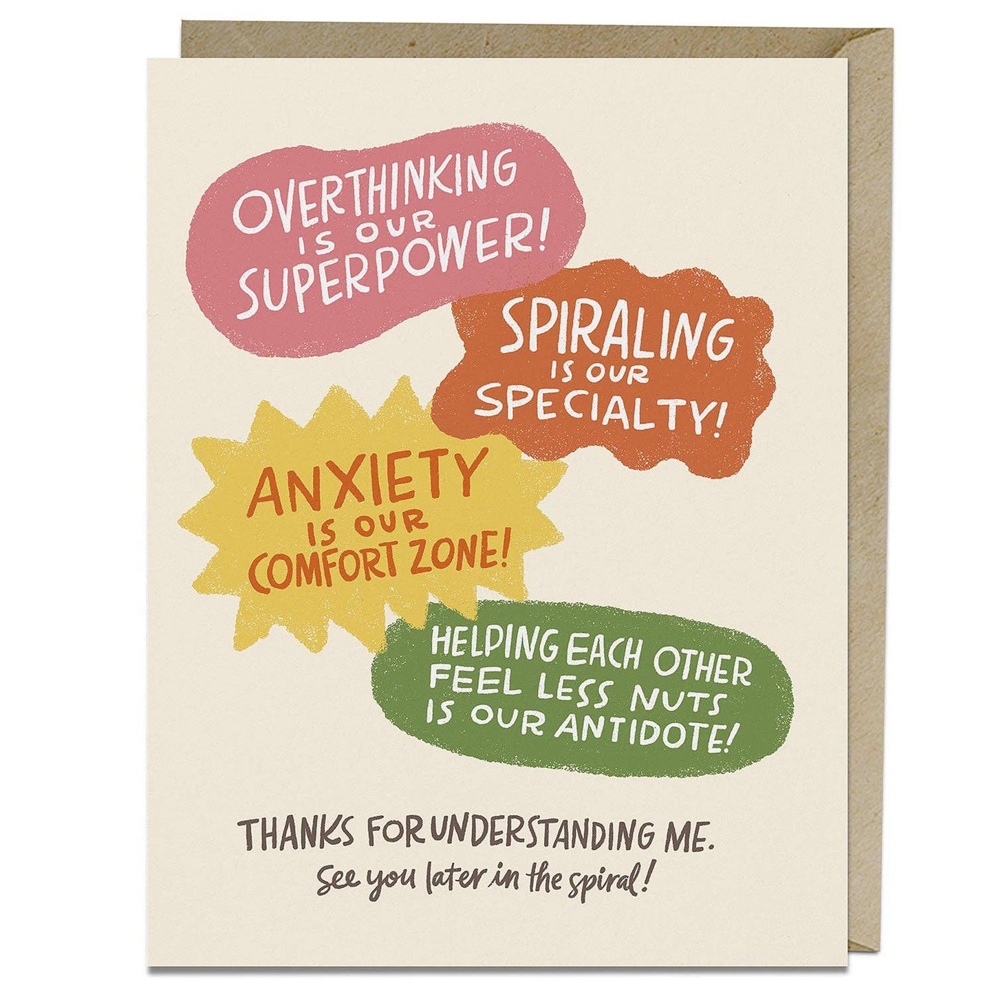Overthinking & Spiraling Greeting Card