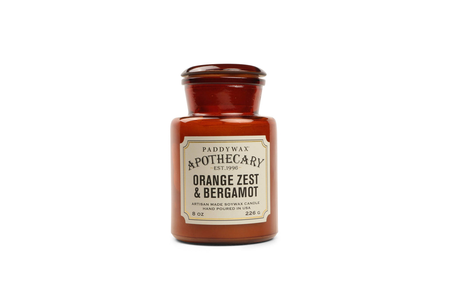Apothecary Glass Jar Candle - Orange Zest & Bergamot