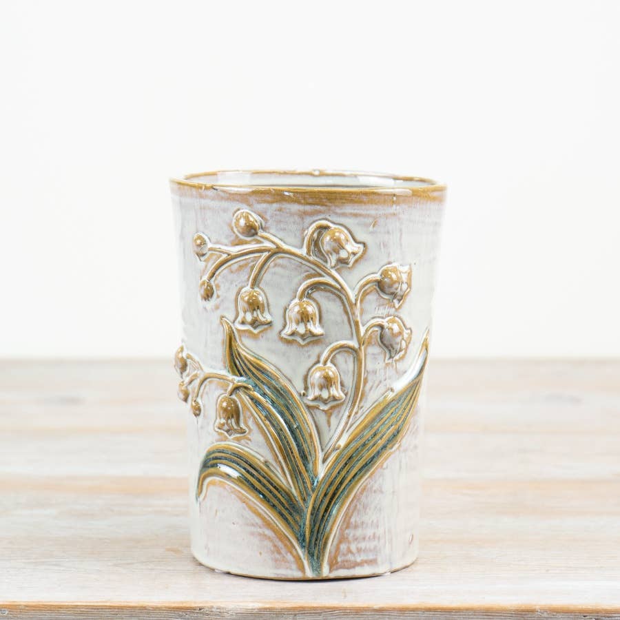 Leaf & Flower Vase, 18cm