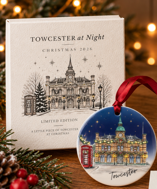 Towcester at Night – Limited Edition Christmas Ornament 2026