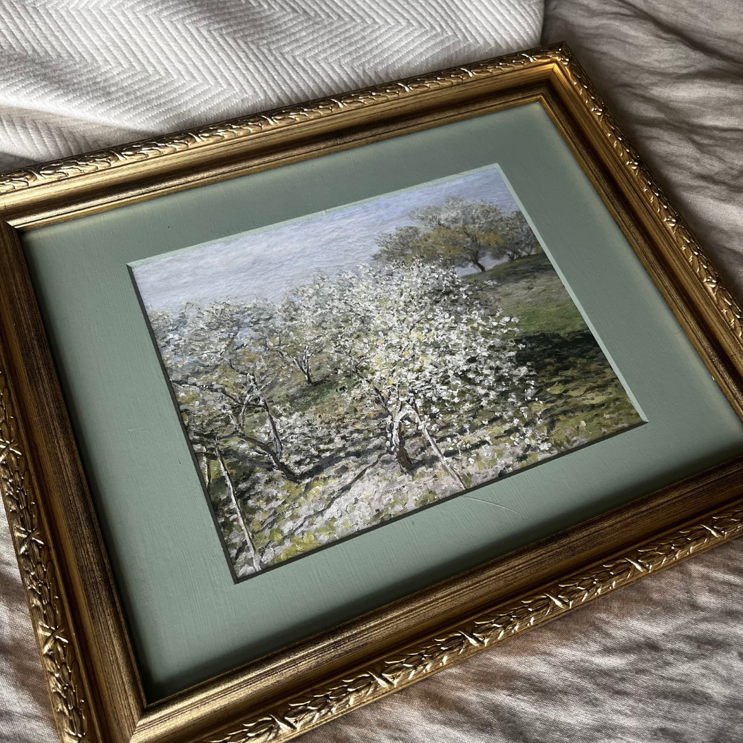 Antique Cherry Blossom Landscape - Framed