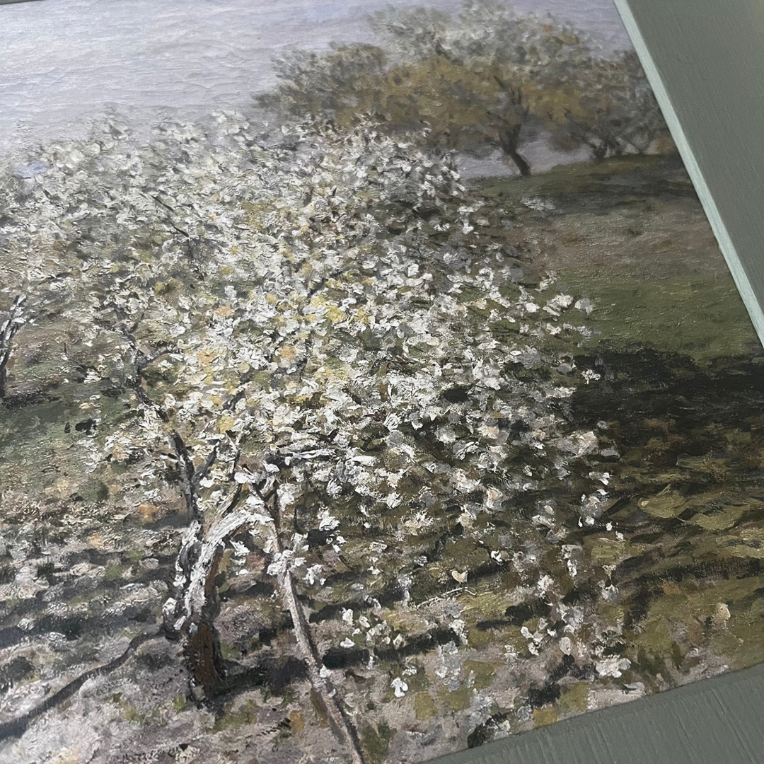 Antique Cherry Blossom Landscape - Framed