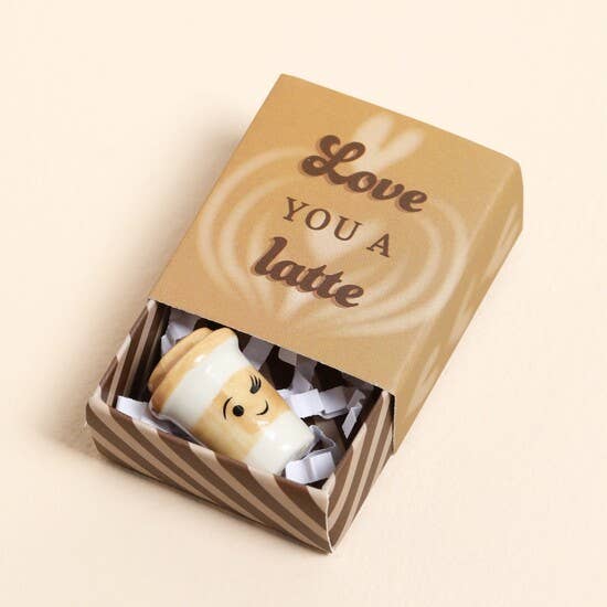 Tiny Matchbox Ceramic Tokens: Highland Cow