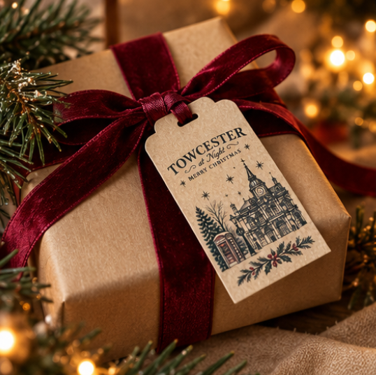 Towcester Christmas Gift Tags – Set of 4 | Vintage Inspired
