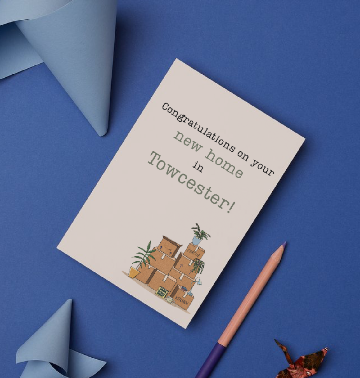 Towcester New Home Card – Congratulations on Your New Home in Towcester