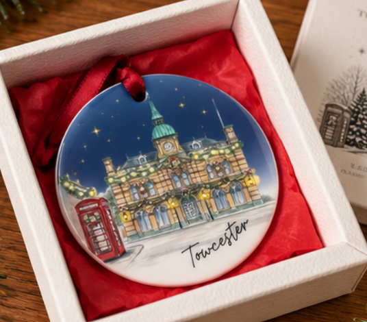 Towcester at Night – Limited Edition Christmas Ornament 2026