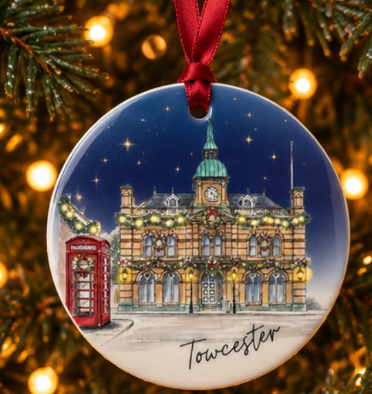 Towcester at Night – Limited Edition Christmas Ornament 2026