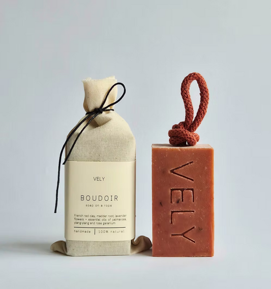 Natural Handmade Soap On A Rope "Boudoir"