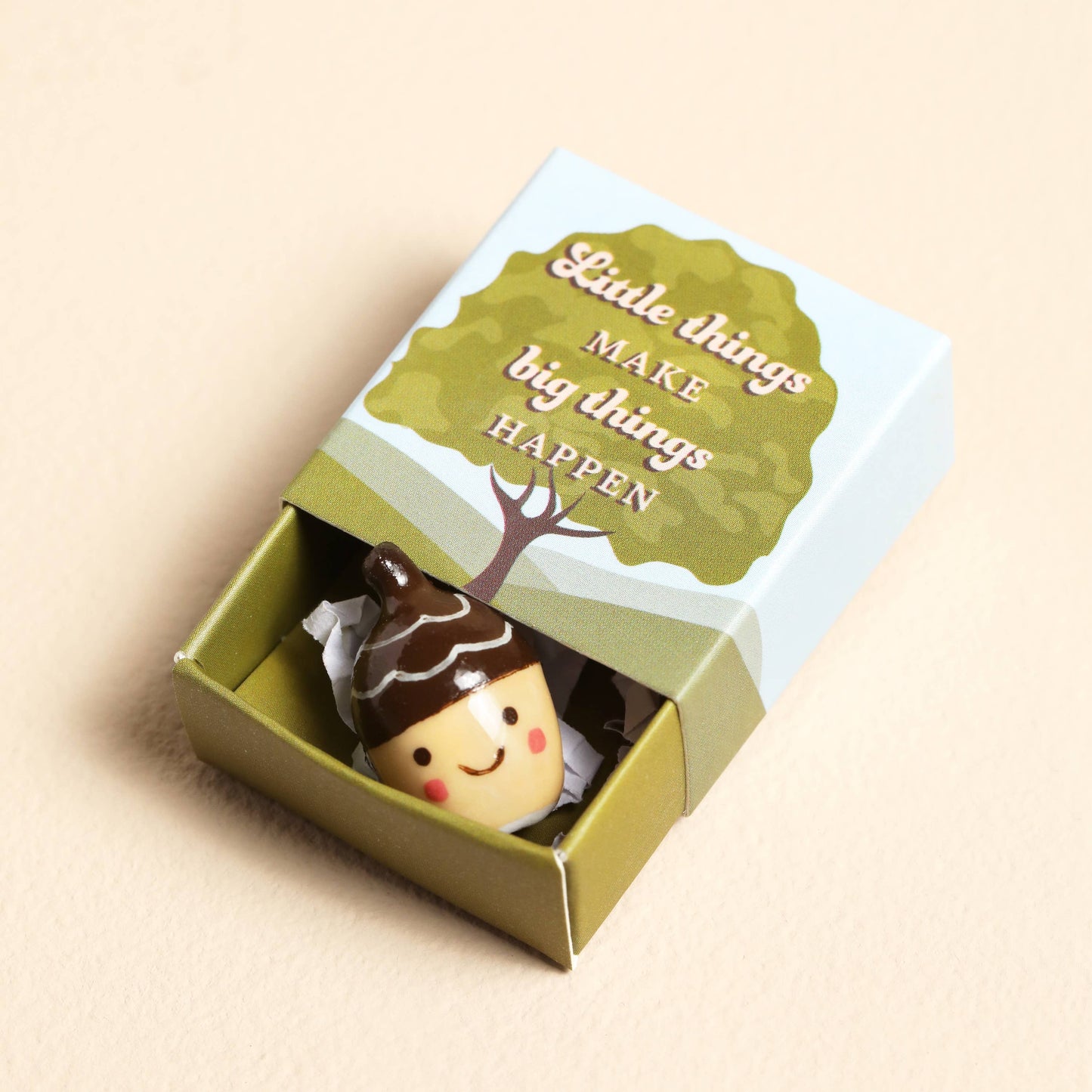 Tiny Matchbox Ceramic Tokens: Highland Cow