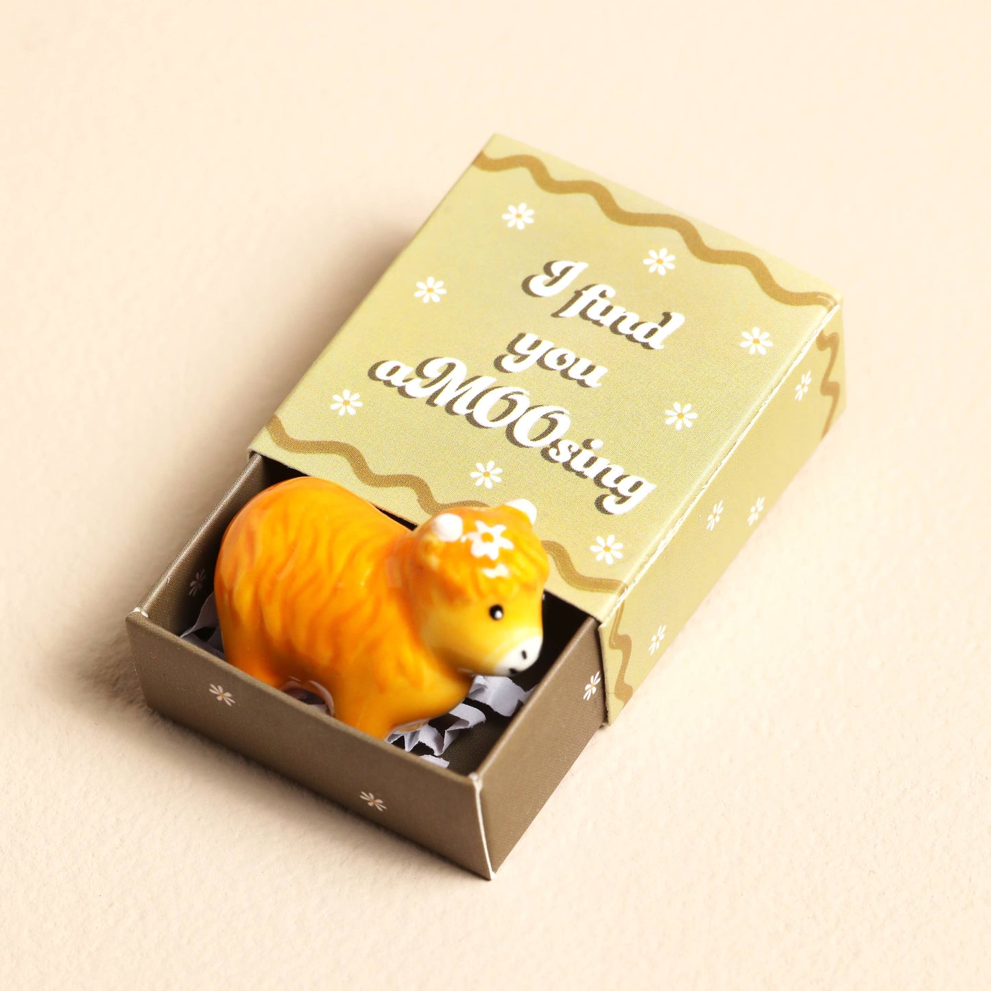 Tiny Matchbox Ceramic Tokens: Squirrel