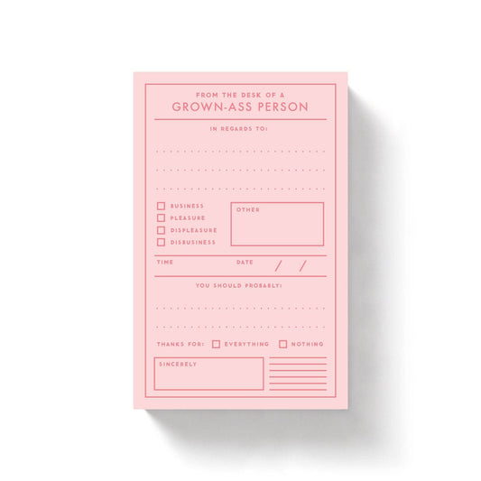 Grown-ass Person Memo Pad