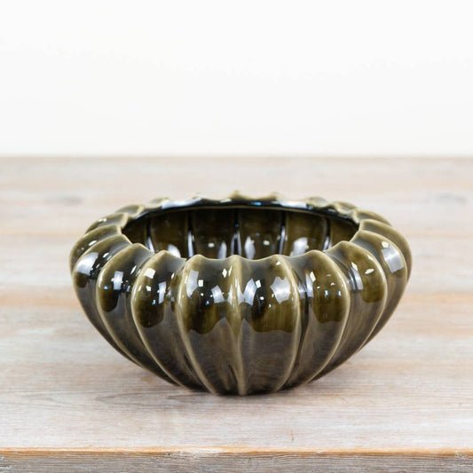Olive Pod Bowl Vase, 20cm