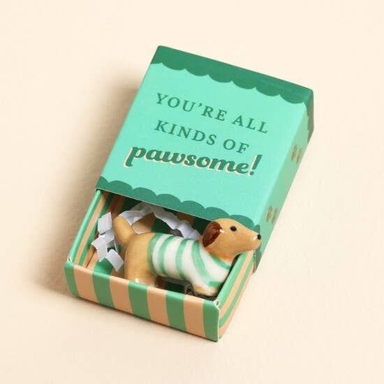 Tiny Matchbox Ceramic Tokens: Highland Cow