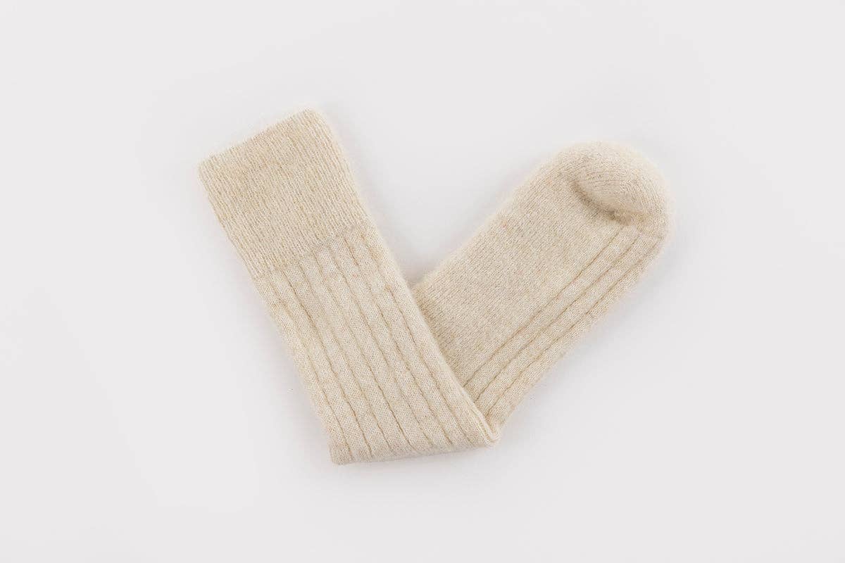 Ultra Soft Cream Alpaca Bed Socks – The Perfect Christmas Treat