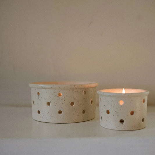 French Cheese Mould Candle Holder Set of 2
