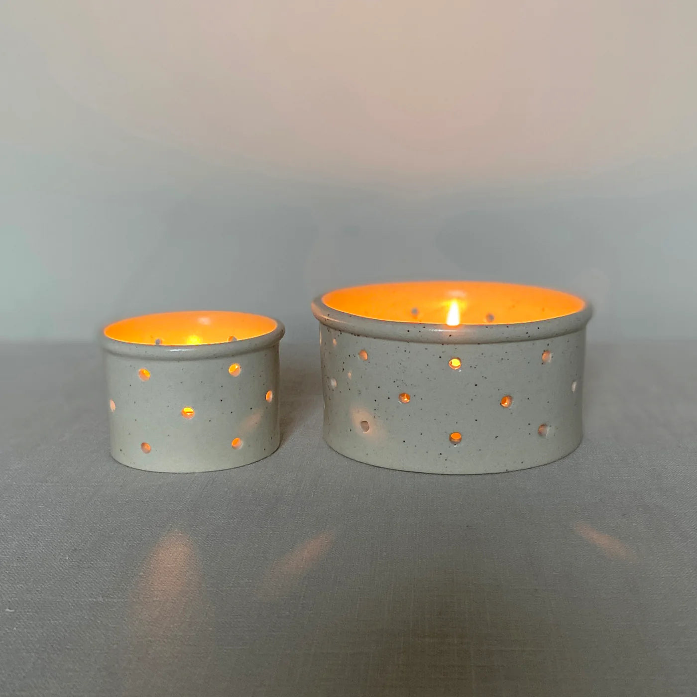 French Cheese Mould Candle Holder Set of 2