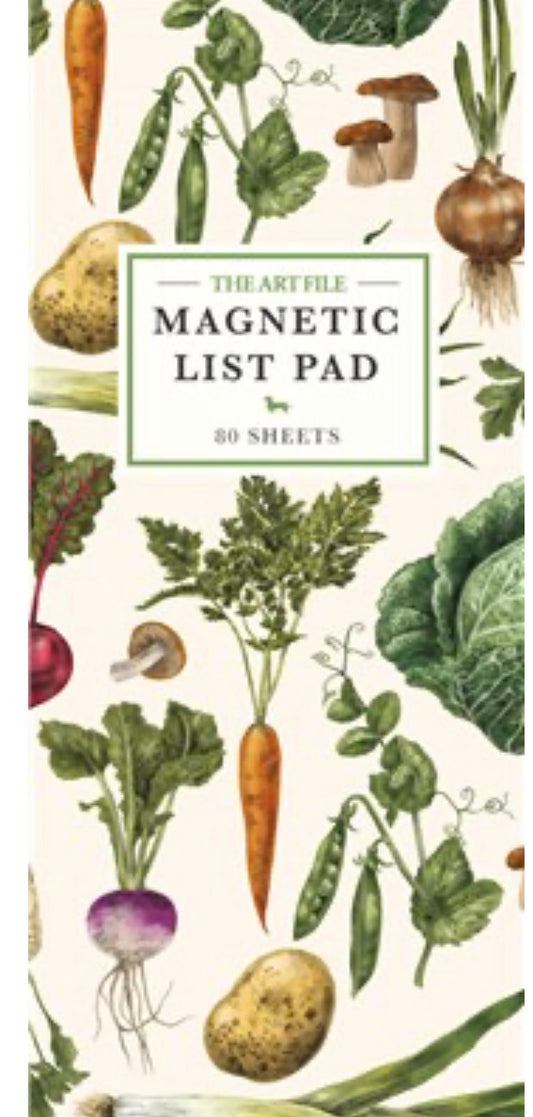 Magnetic list pad - vegetables