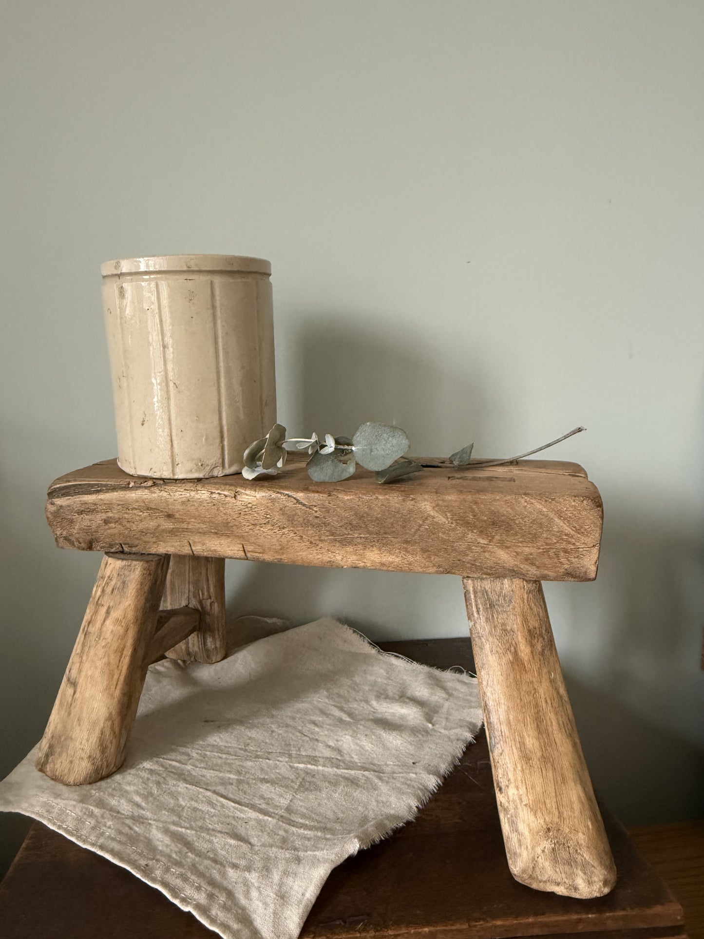Small Vintage Elmwood Stools