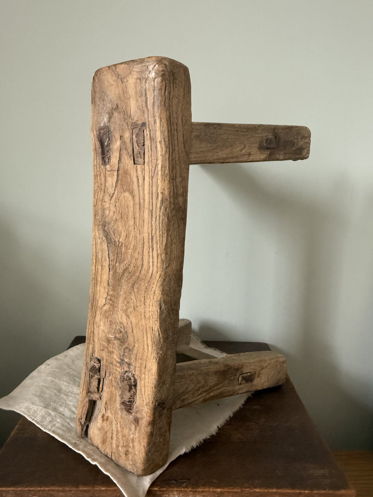 Small Vintage Elmwood Stools
