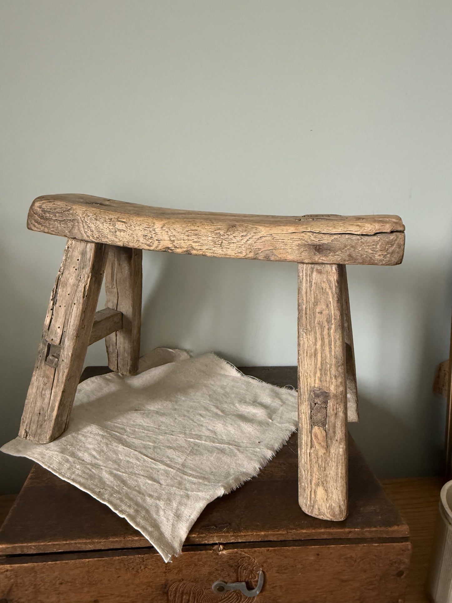 Small Vintage Elmwood Stools