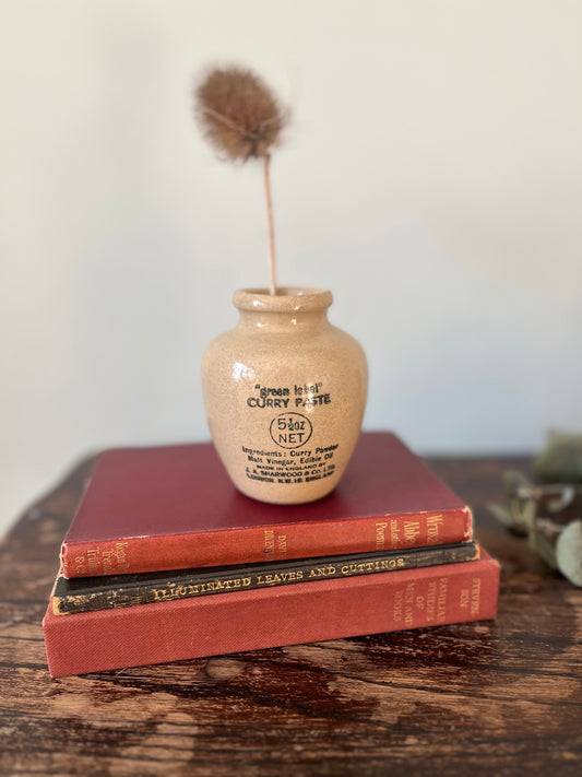 Vintage Green Label Curry Paste Pot