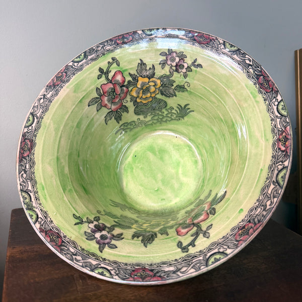 1930s Arthur Wood Royal Bradwell Green Lustreware Serving Bowl