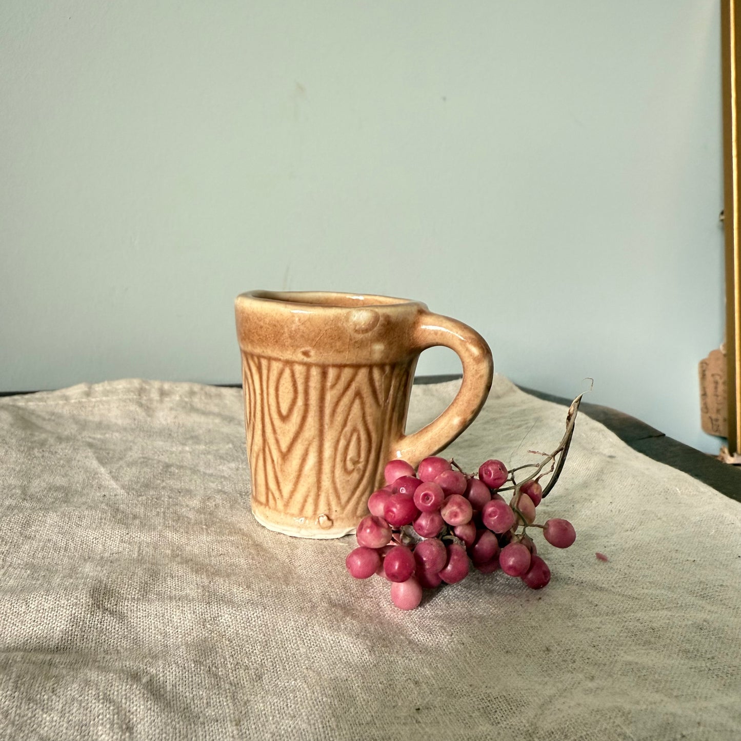 Little Vintage Brown Cup Matchstick Holder