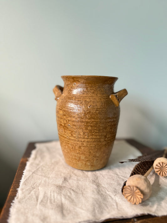 Brown Handmade Stoneware Pot
